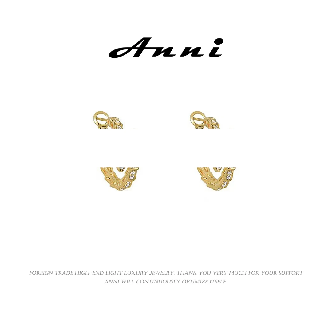 铜合金耳饰 Anni轻奢【D3100】气质时尚百搭小众精致素款简约耳饰6
