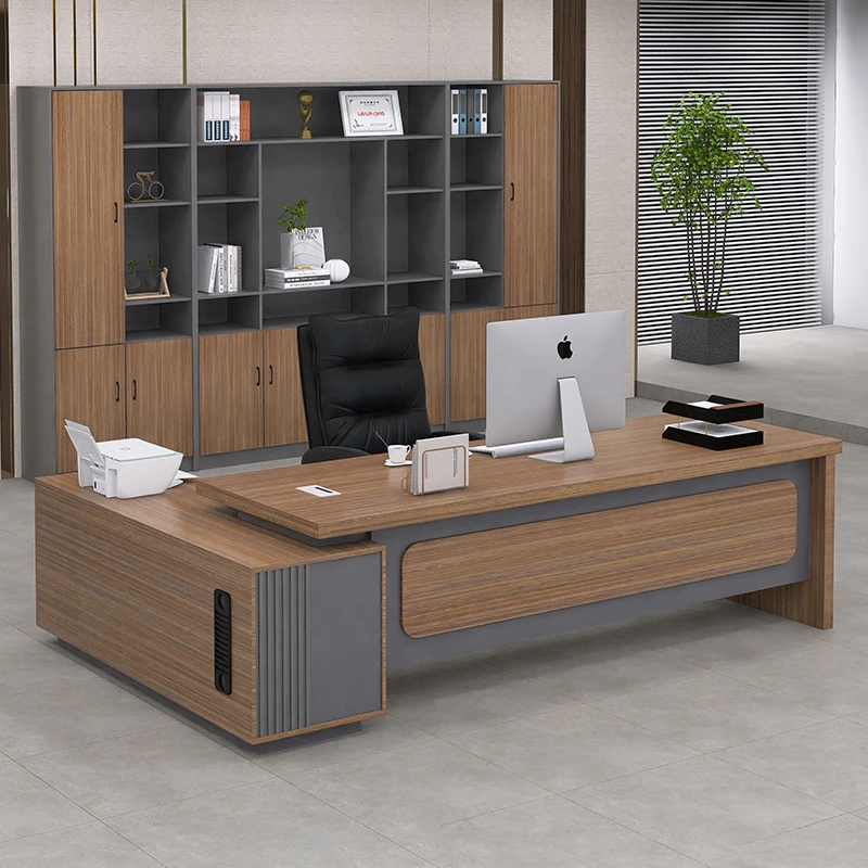 简约老板办公桌现代主管桌子办公室单人经理桌椅组合总裁大班台