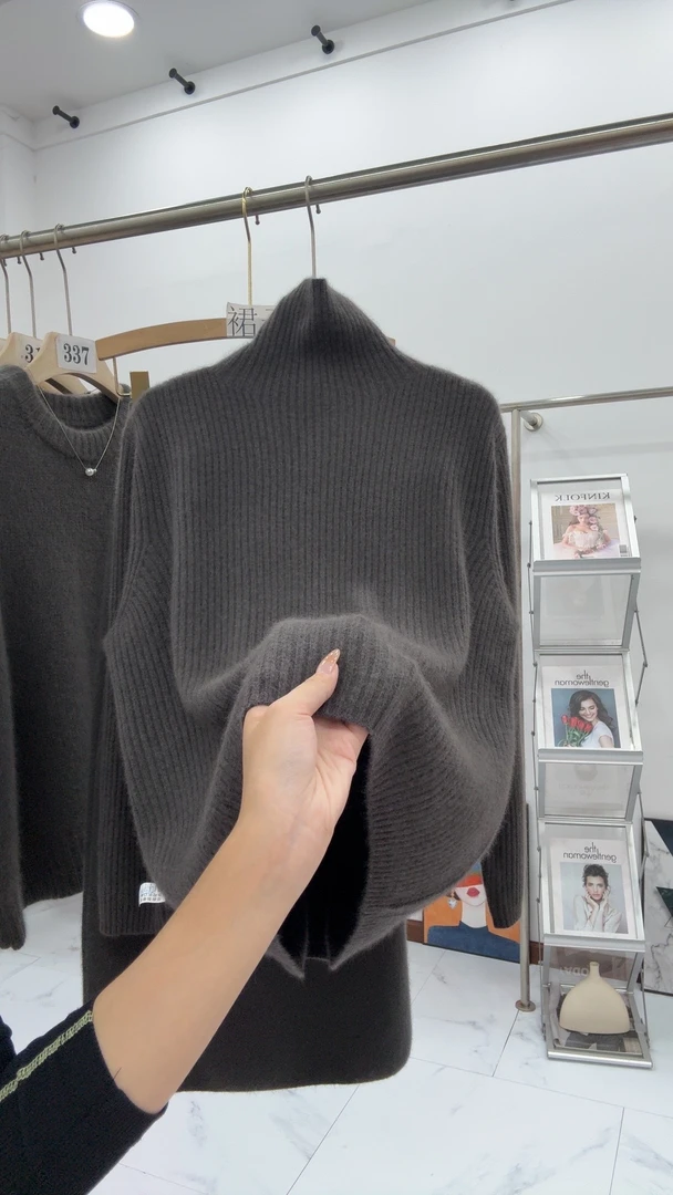 /小杰家/高智淡人风简约新款时尚气质百搭高领长袖338