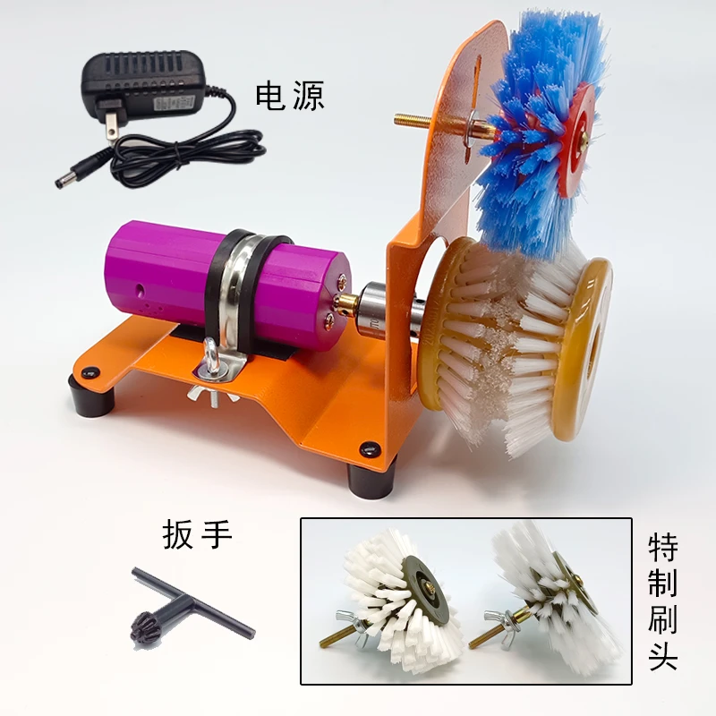新款飞碟强扭力电动文玩刷金刚菩提抛光包浆盘珠机全自动刷盘机器