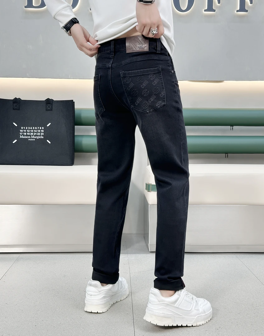 【树邦小直筒版型】秋季高品质新款弹力男士时尚黑色牛仔长裤休闲裤