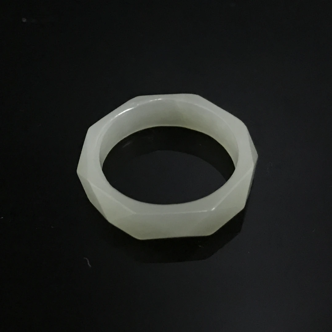清代和田玉多棱指环/489645/收藏/传承/【友谊文物商店】