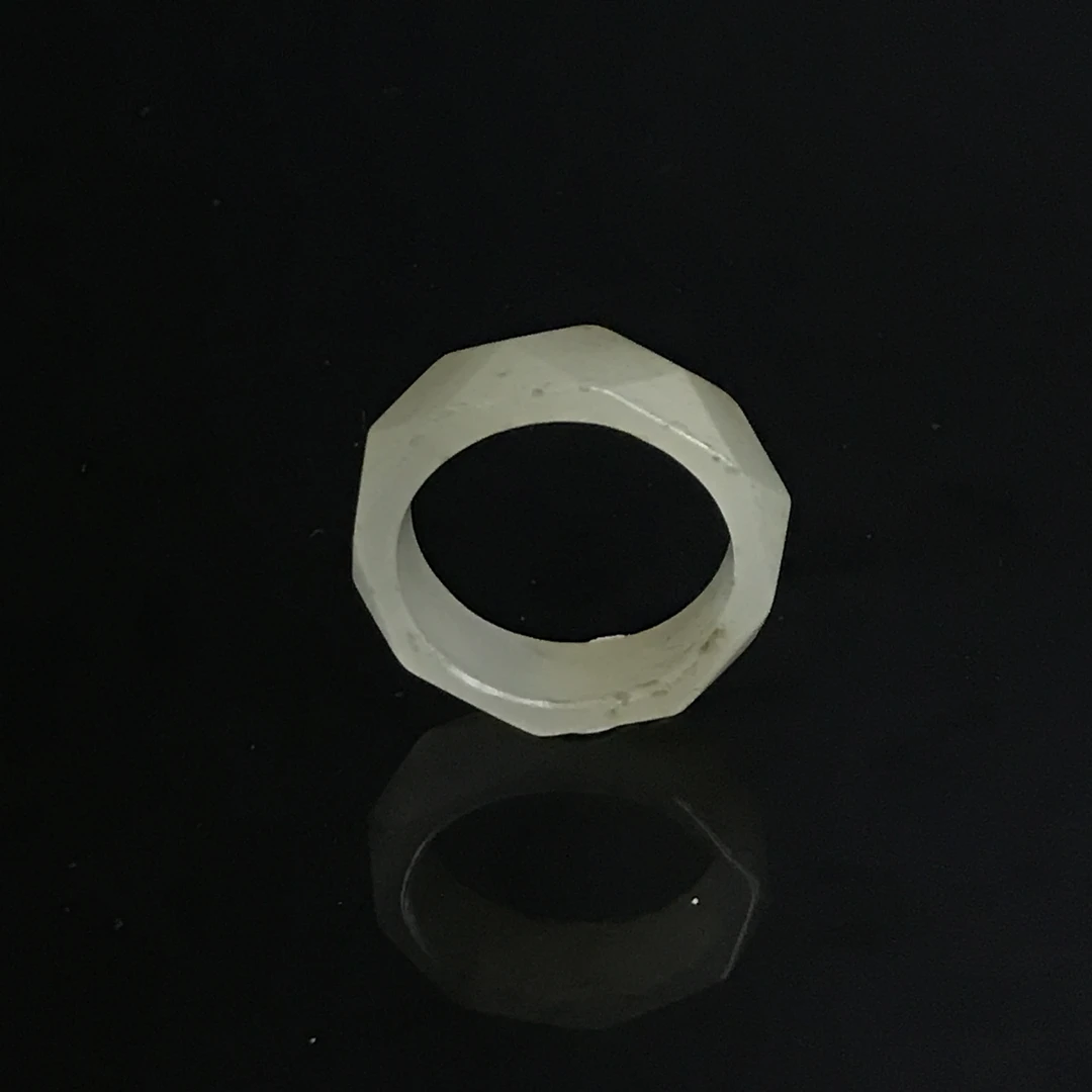 清代和田玉多棱指环/417218/收藏/传承/【友谊文物商店】