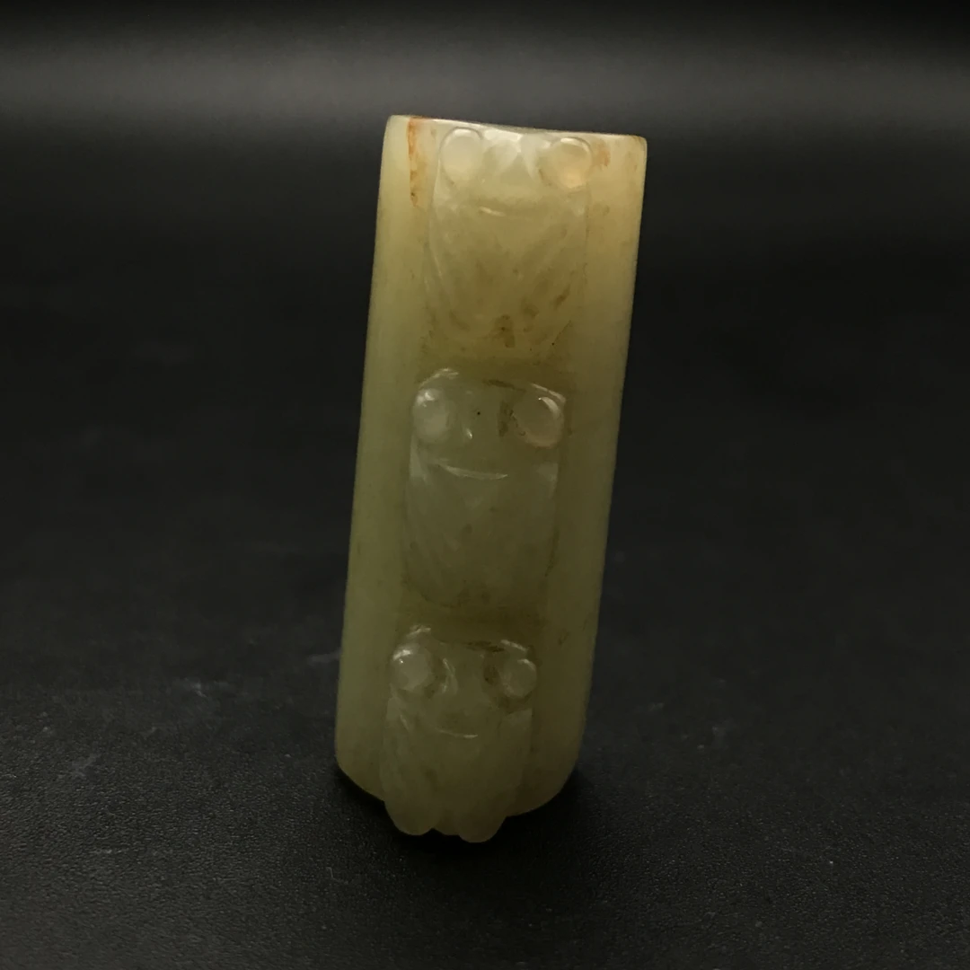 明代和田玉蝉形勒子/284725/收藏/传承/【友谊文物商店】