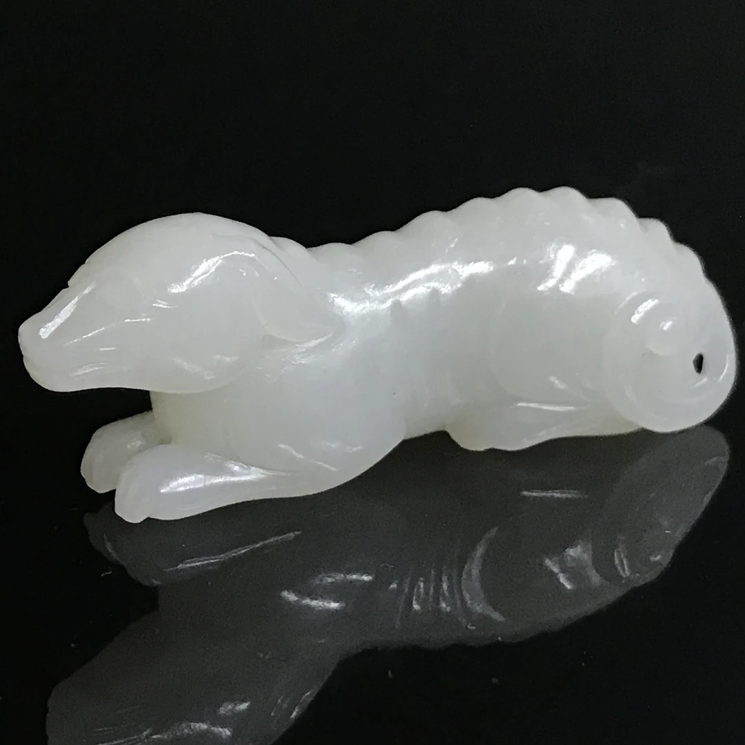 清中期和田玉狗/364786/收藏/传承/【友谊文物商店】