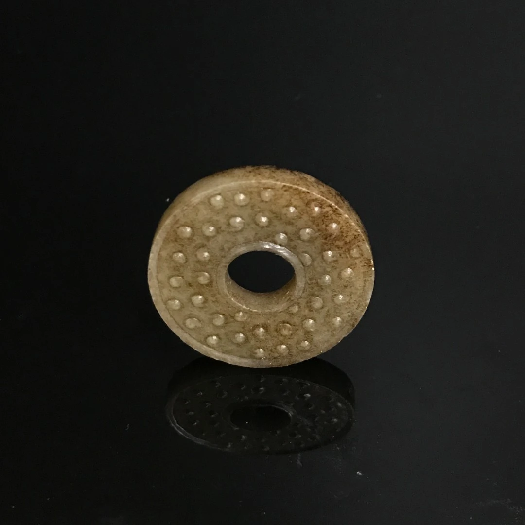 明代和田玉蝌蚪纹璧/411871/收藏/传承/【友谊文物商店】