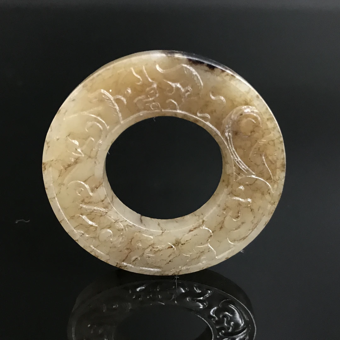 清代和田玉仿古螭龙纹佩/469629/收藏/传承/【友谊文物商店】