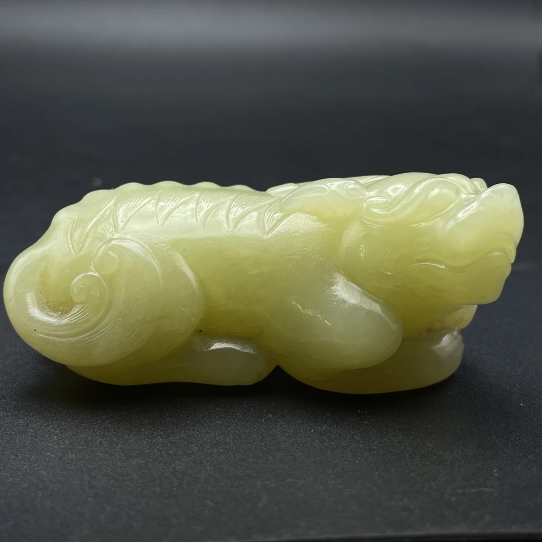 清中期黄玉瑞兽237249/收藏/传承/【友谊文物商店】