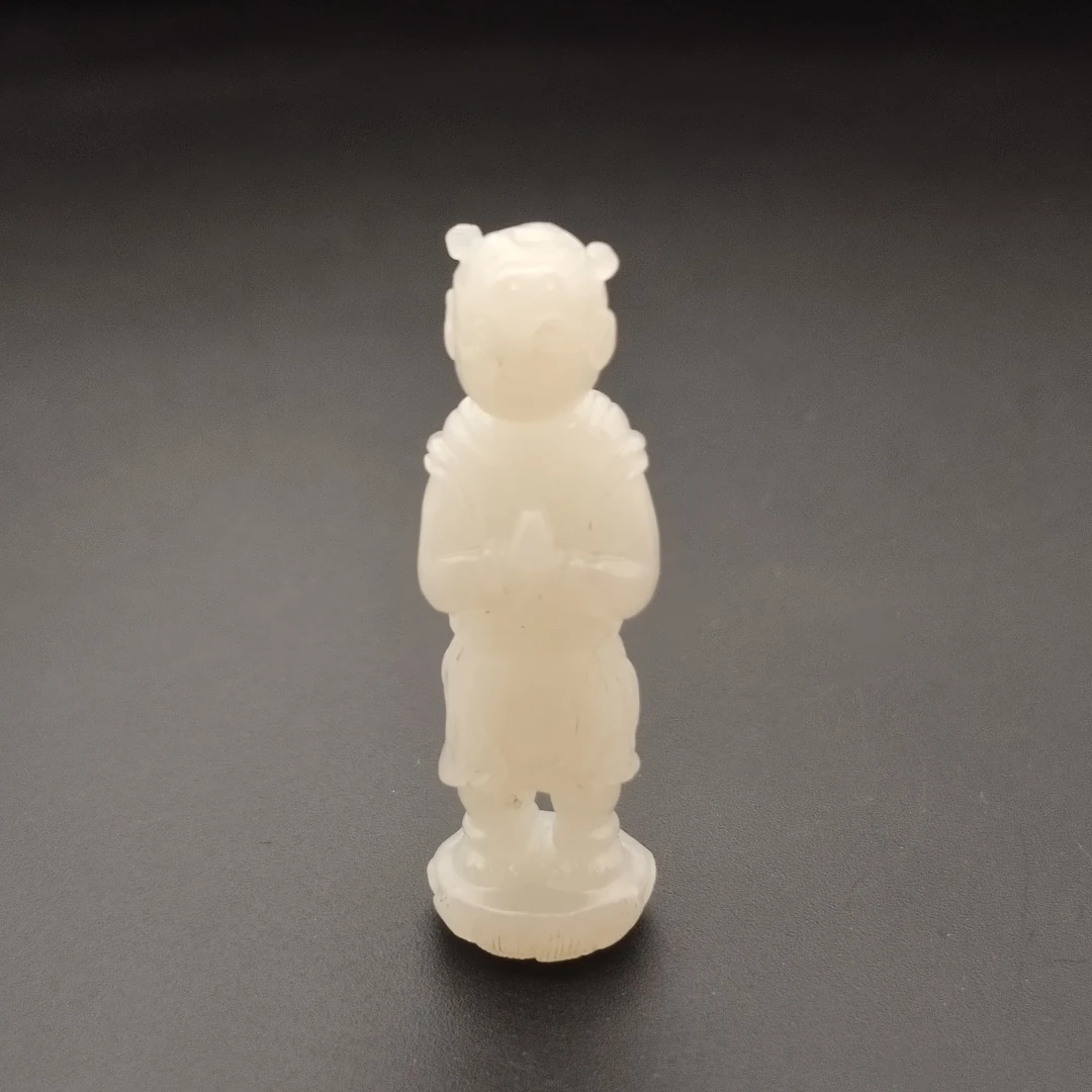【友谊文物商店】清代玉童子405484