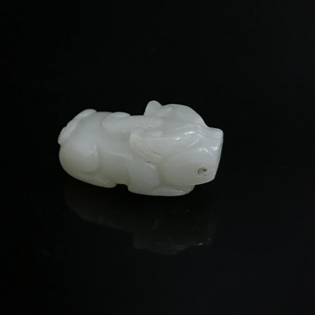 清代和田玉瑞兽/487670/收藏/传承/【友谊文物商店】