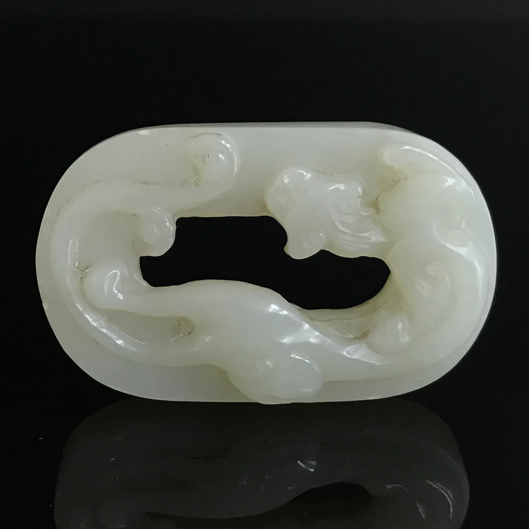 清早期和田玉螭龙纹璧/364775/收藏/传承/【友谊文物商店】