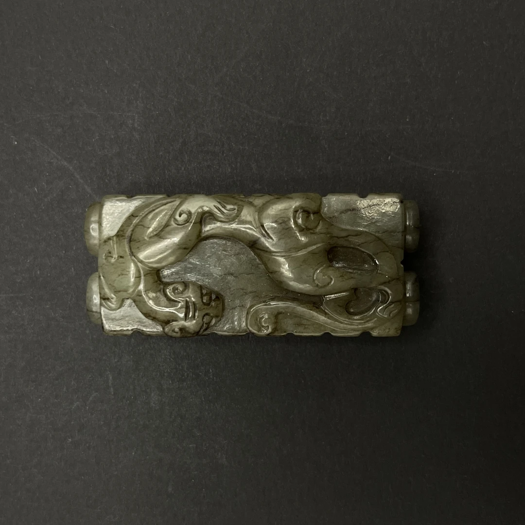 明代玉螭龙纹佩071705/收藏/传承/【友谊文物商店】