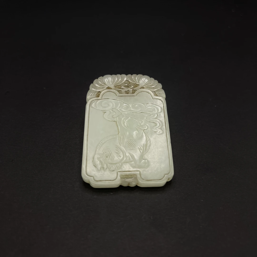 清中期玉寿天百禄牌071626/收藏/传承/【友谊文物商店】