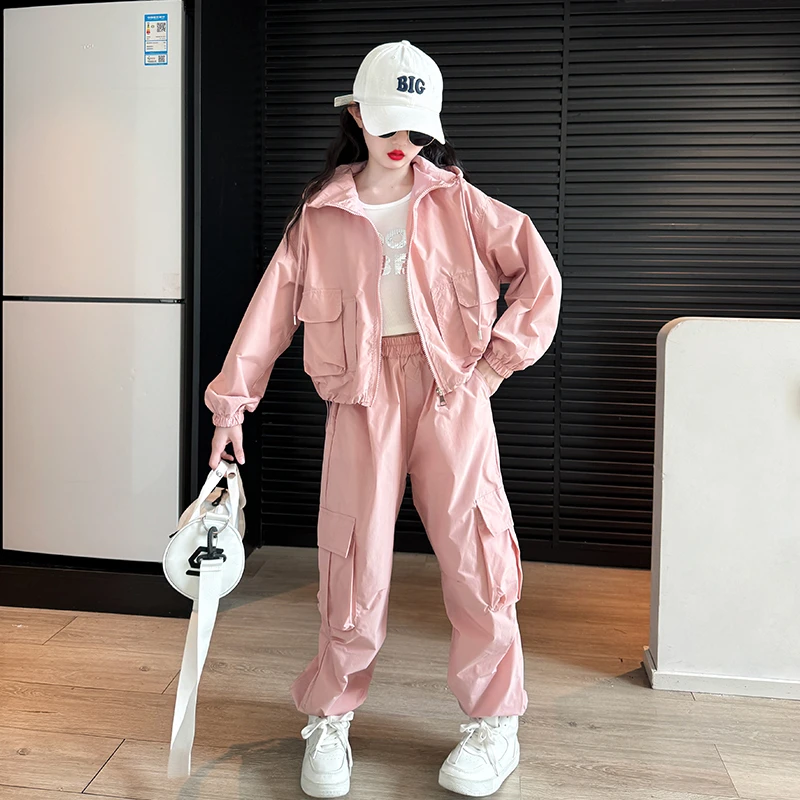 女童秋季套装2025新款儿童休闲运动服春秋女孩大童韩范穿搭两件套