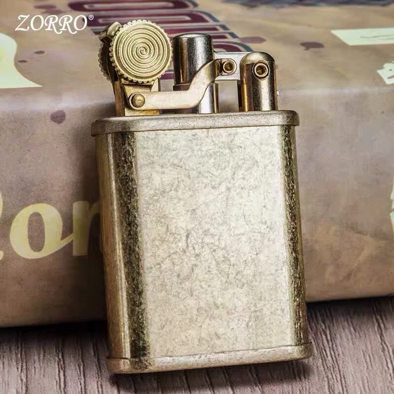 ZORRO佐罗559半自动拉杆联动黄铜煤油打火机