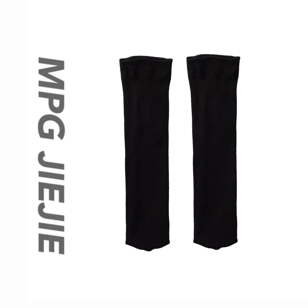 MPG JIEJIE 2023袜子新款夏季百搭时尚袜子简约风透气小腿袜针织