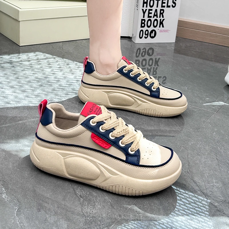 运动鞋女2023秋季新款韩版百搭平底跑步鞋女学生板鞋休闲拼色时尚