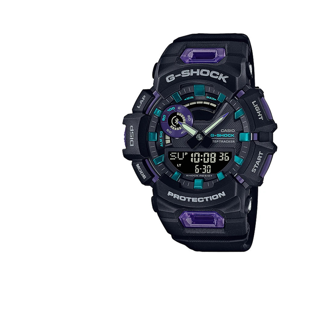 Casio/卡西欧运动手表蓝牙跑步计步防震防水潮流双显腕表GBA-900