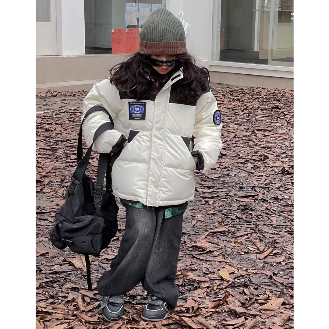 【过年战袍大破价】派克儿童羽绒服三防工装男女童加厚鸭绒滑雪服外