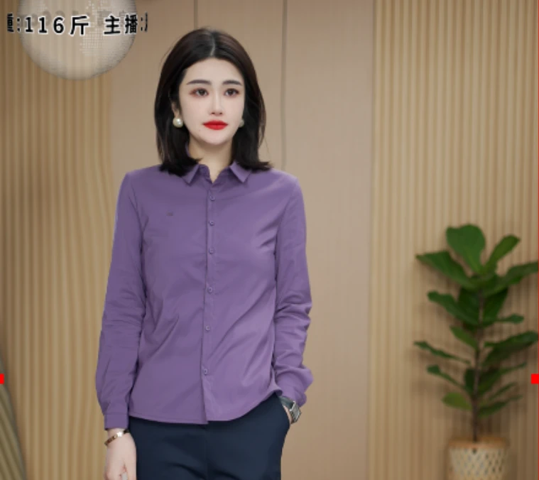 【湘姐推荐】XF-269早秋薄款衬衫修身衬衣收腰气质正装设计感小众女
