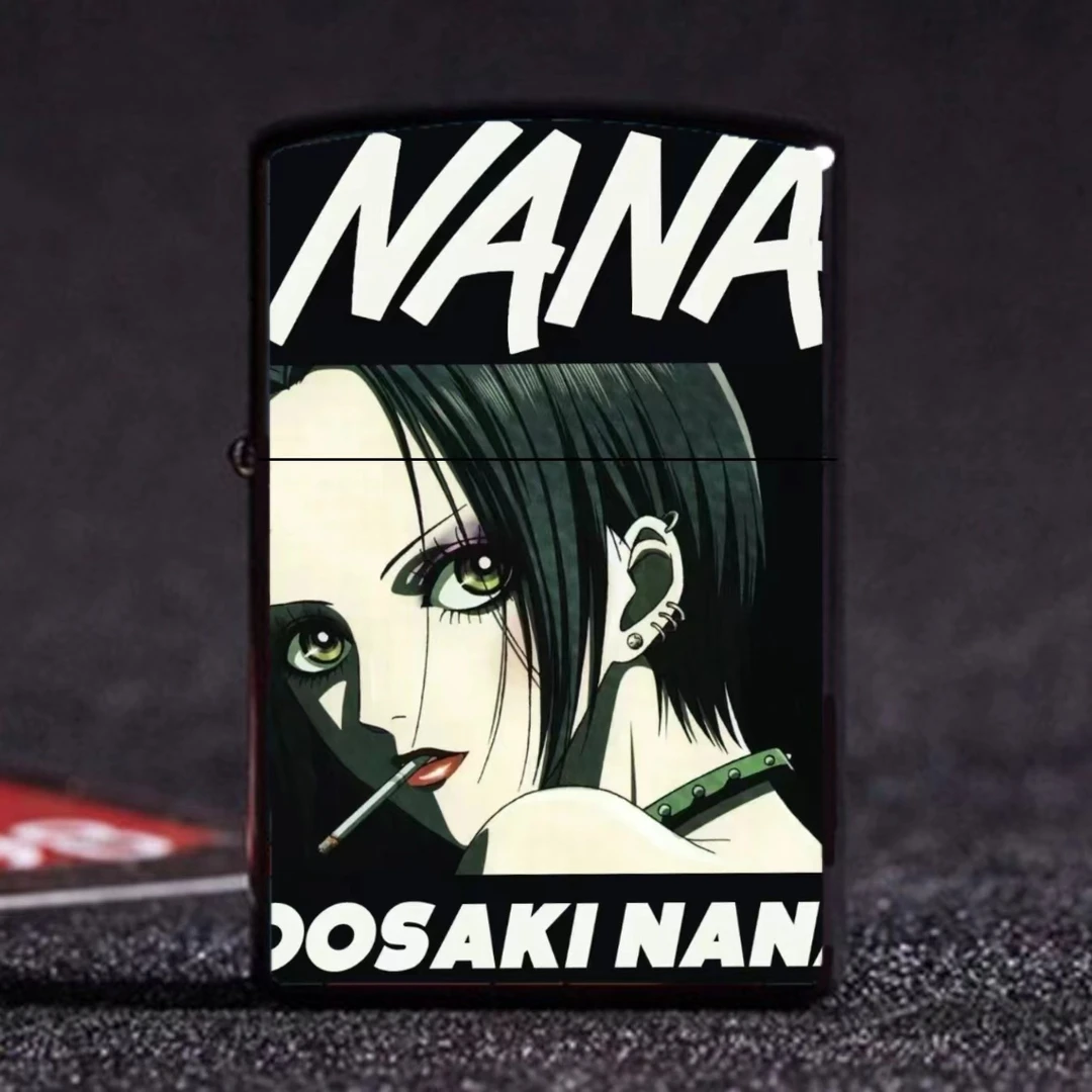 网红大崎娜娜潮图煤油打火机NANA动漫防风金属创意卡通炫酷礼物