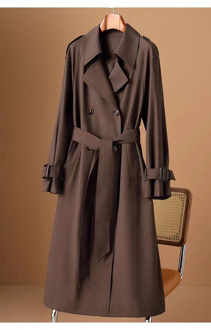 大女主气质英伦风高级感中长款风衣外套（241407）2532