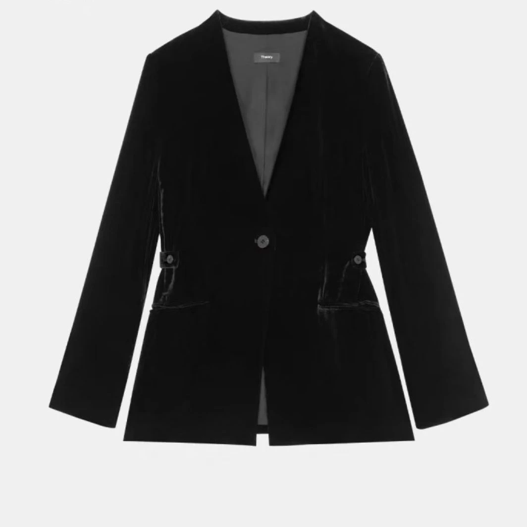 外贸T*H桑蚕丝丝绒外套【22122001】（20909）