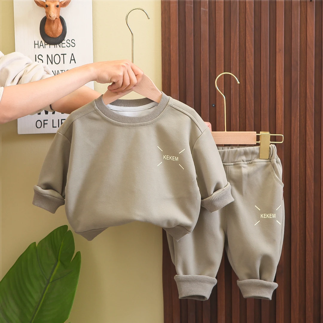 男宝宝卫衣春秋季两件套装卫衣男童2025新款春装衣服婴儿童装洋气