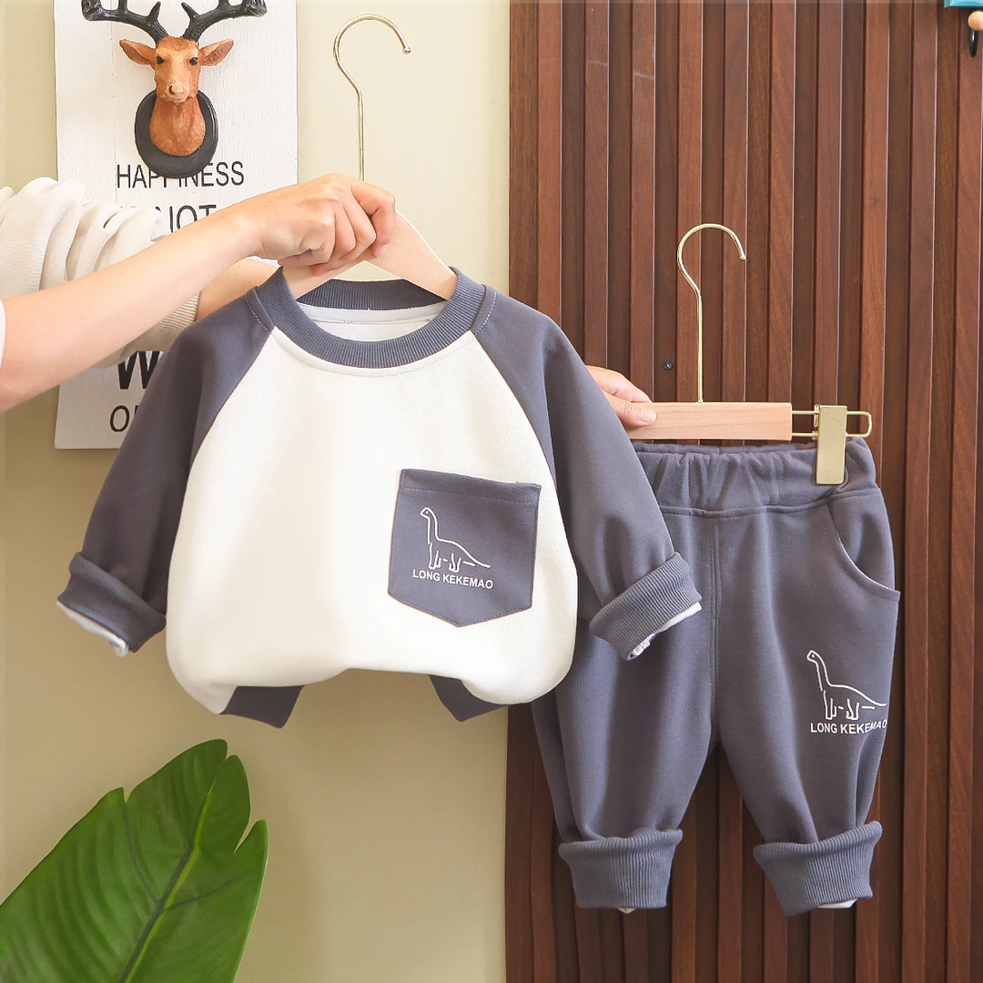 男宝宝卫衣春秋季两件套装卫衣男童2025新款春装衣服婴儿童装洋气