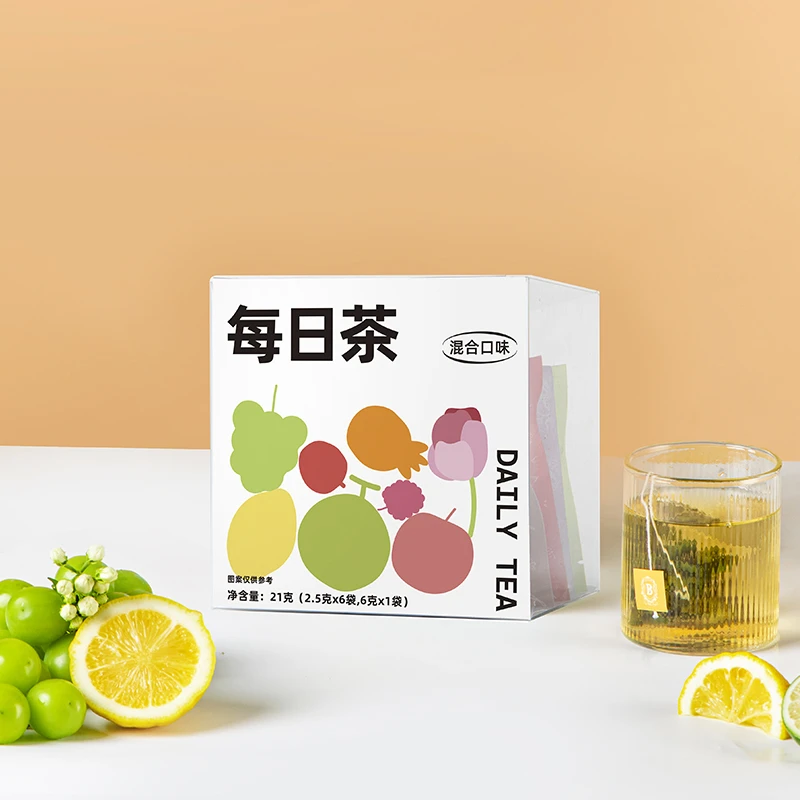 兰汀 每日茶葡萄白桃蜜瓜乌龙蓝莓果茶清爽好喝混合装冷泡茶包