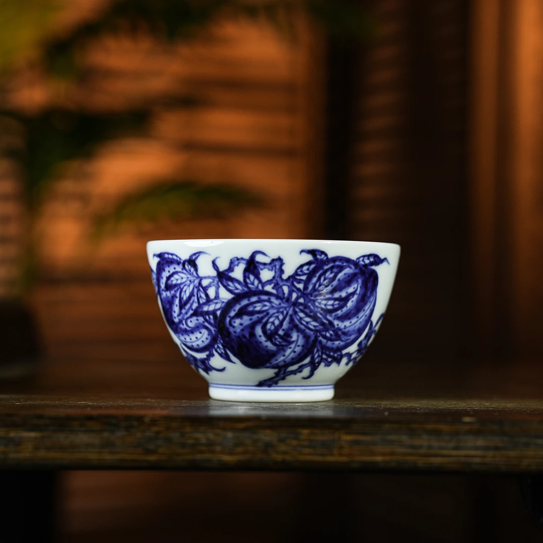 議匀堂 五桃杯 手作景德镇名窑口精品陶瓷高端茶器