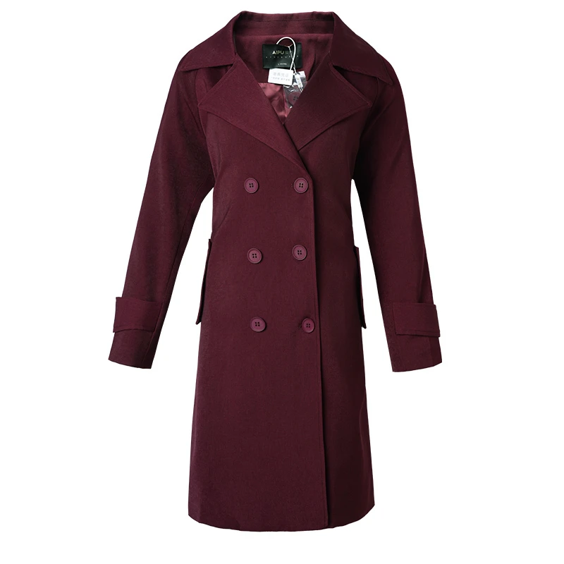 91823大码女装2024秋冬季时尚优雅气质休闲百搭显瘦翻领风衣外套