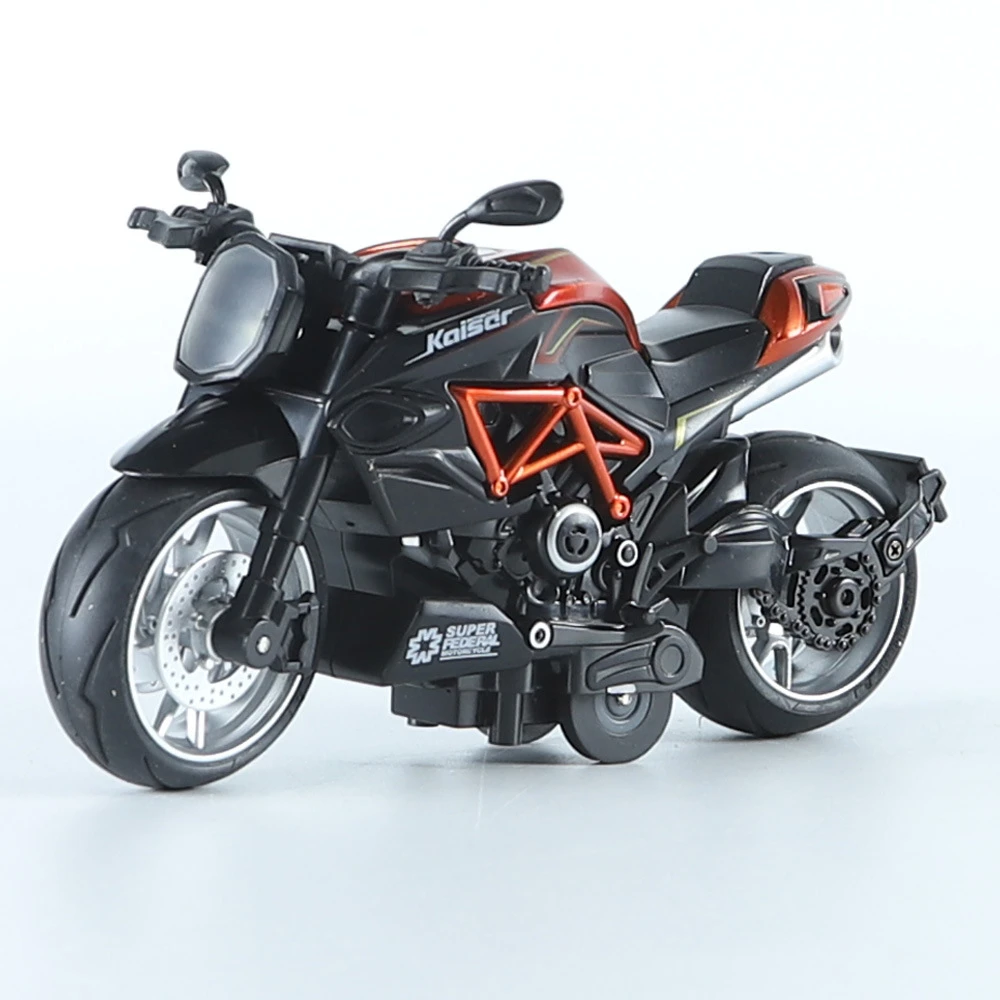 路虎揽胜警车汽车模型跑车宝马I8大型1:12合金摩托车