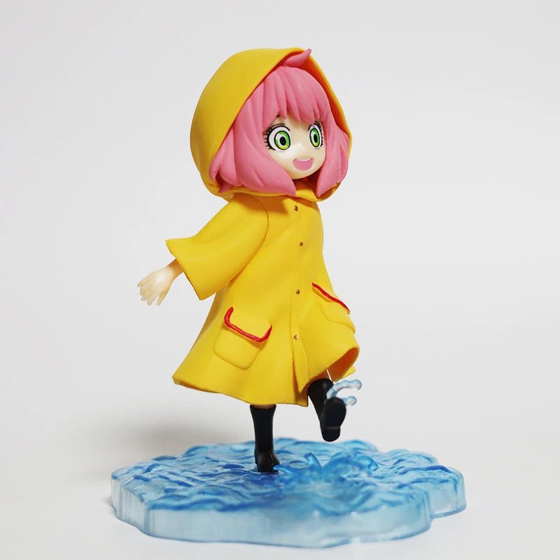 优质版间谍过家家雨衣阿尼亚福杰踢水阿尼亚动漫手办模型摆件