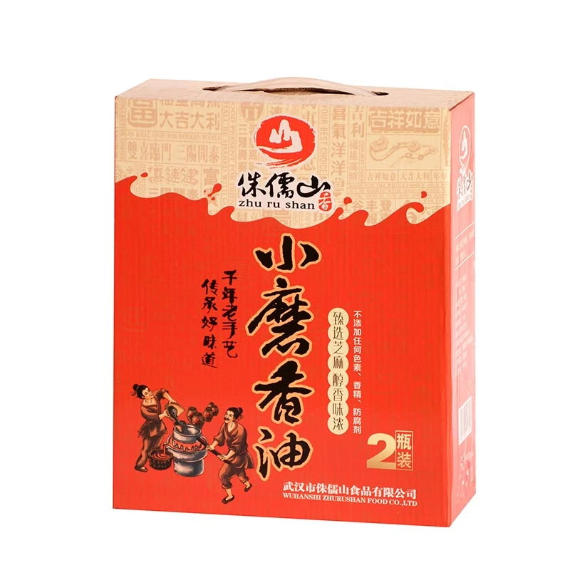 【江城百臻】武汉特产侏儒山小磨香油礼盒装纯芝麻油精品营养健康