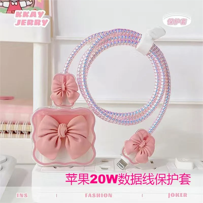 适用苹果数据线保护套15pro16max13/14原装20W充电器套ipad防折断