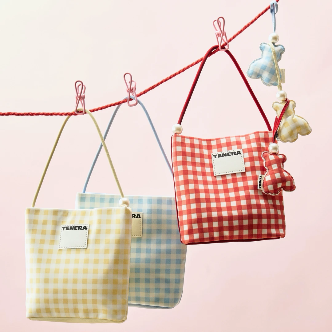 TENERA格纹系列珍珠小方包