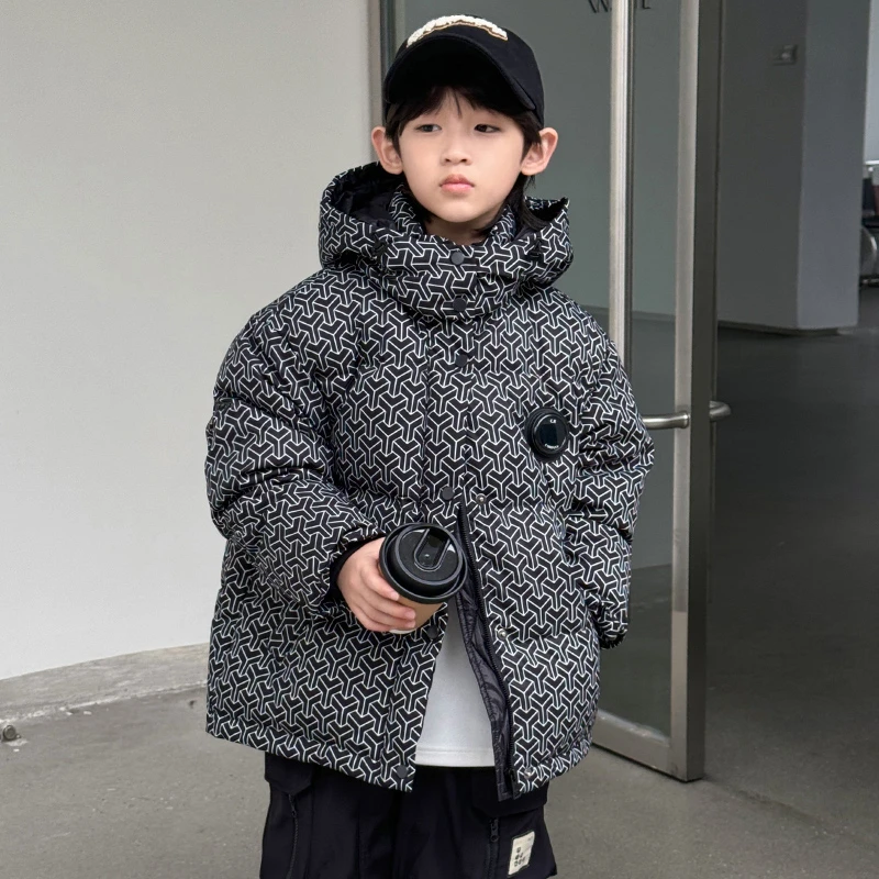 男童羽绒服冬季2023新款儿童冬装外套中大童装男孩加厚冬款潮品牌