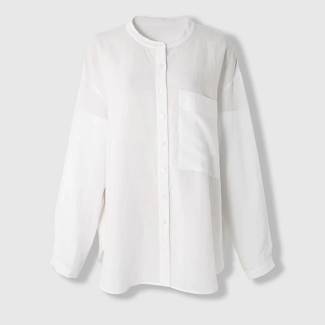 四月初九大码MM2024秋 天丝亚麻复古大气长袖衬衫 4色推荐！