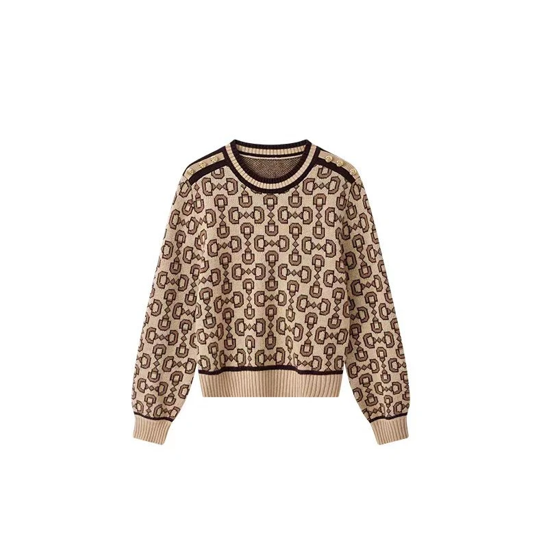 【悠悠专属】卡其古c秋冬新款针织宽松百搭羊毛衫11221