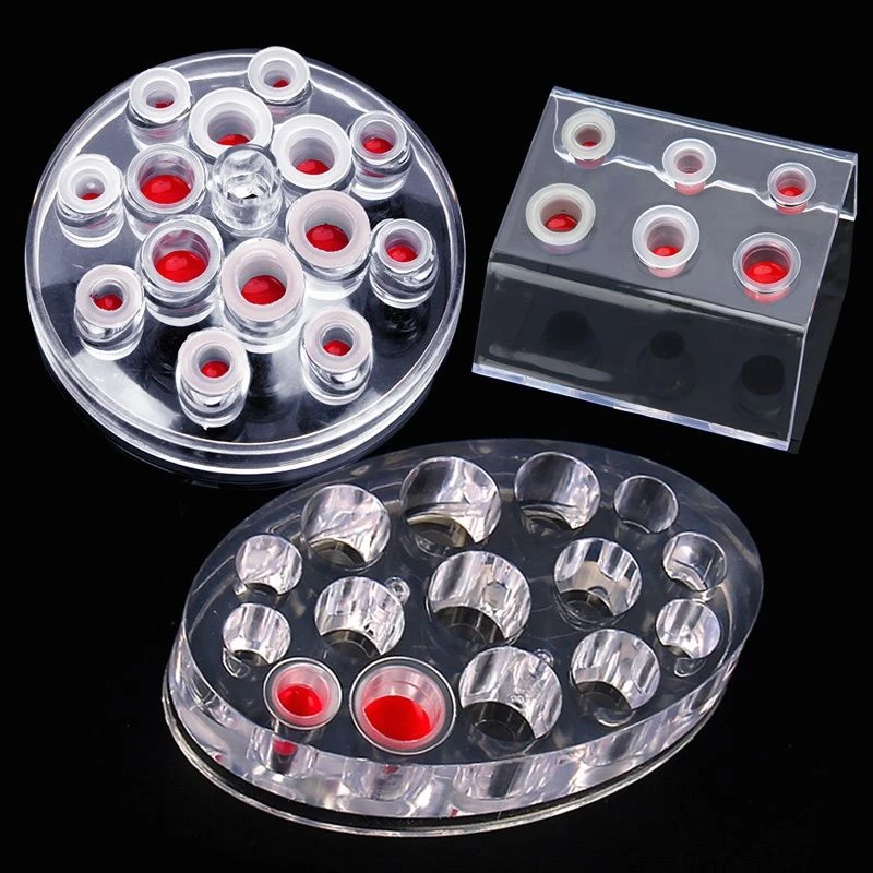 纹绣色料架托高档水晶台架子纹绣色料杯架机器托架半永久工具用品