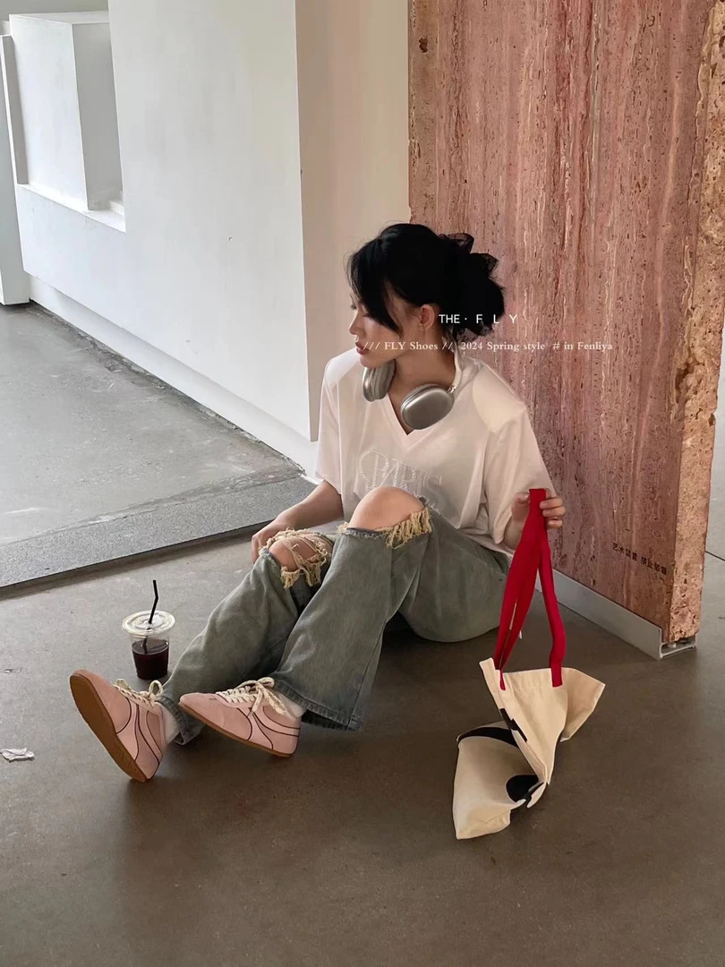 FLY（1508#库）休闲百搭复古鞋子 KC