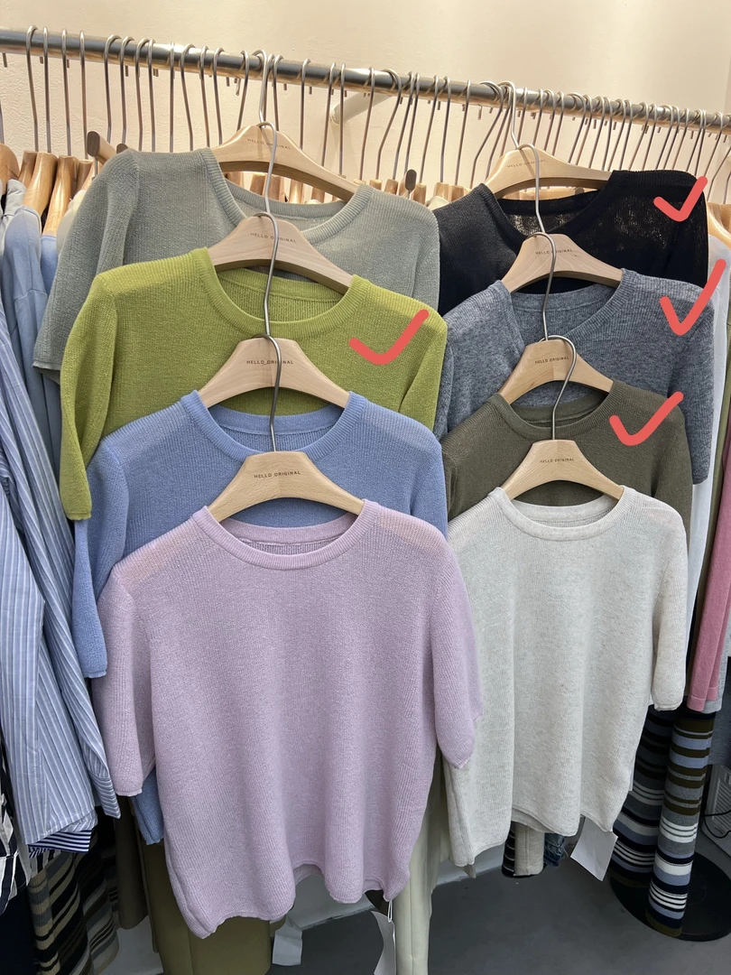 Hello （510#库）针织百搭套头上衣 KC