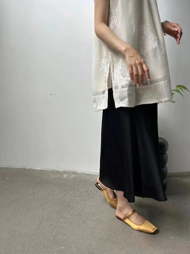 LAMODE（18-20#库）气质新中式复古半拖鞋 KC