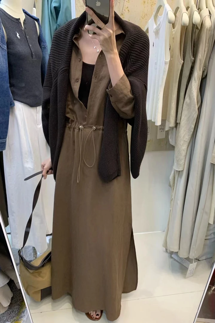 FOREST （6201#库）气质韩版POLO领连体裙 kc