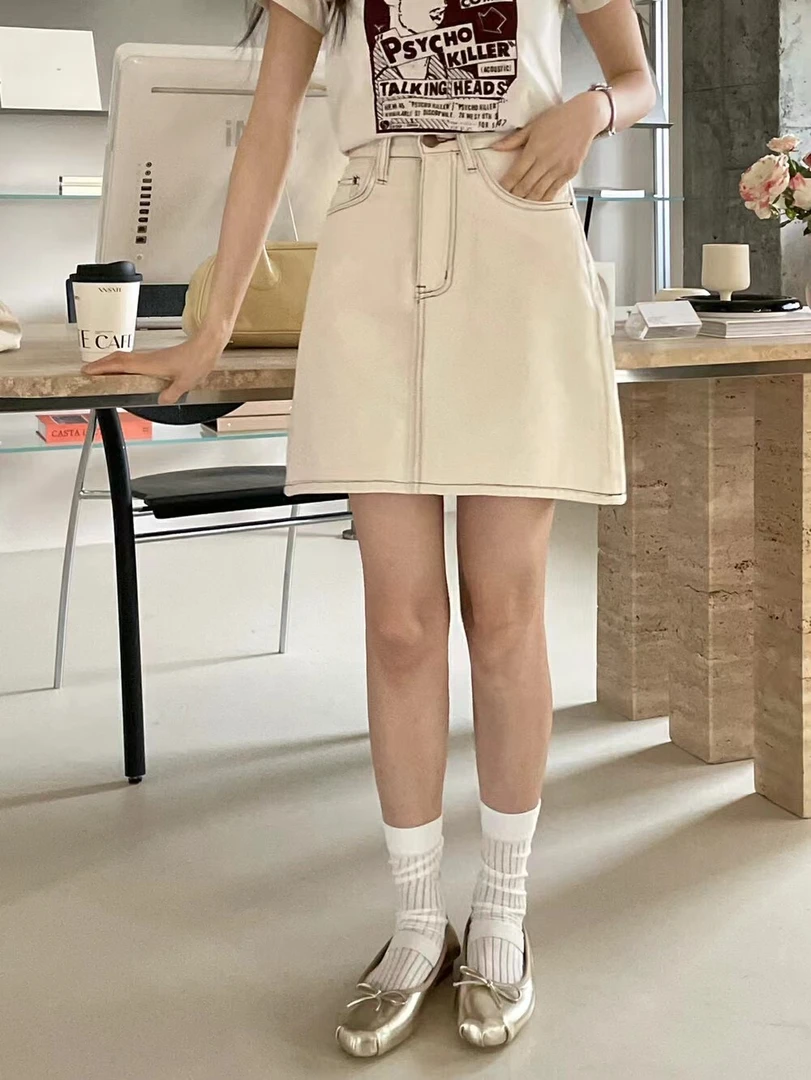 KITTIN  (6516#库) 百搭小众休闲短裙  KC