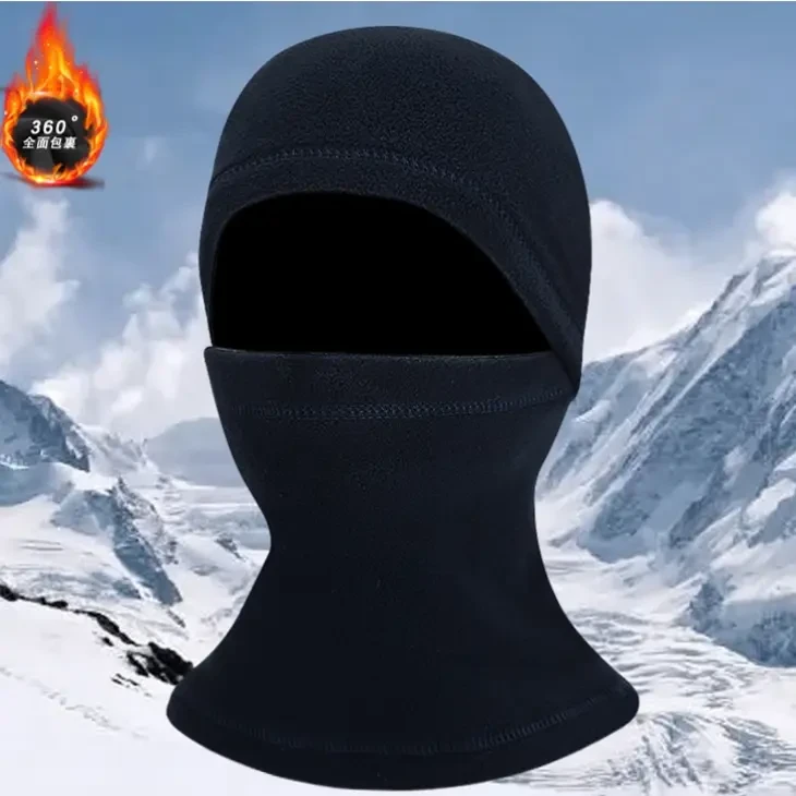 秋冬季骑行头盔保暖帽骑行帽防风防寒加绒滑雪帽摇粒绒户外运动帽