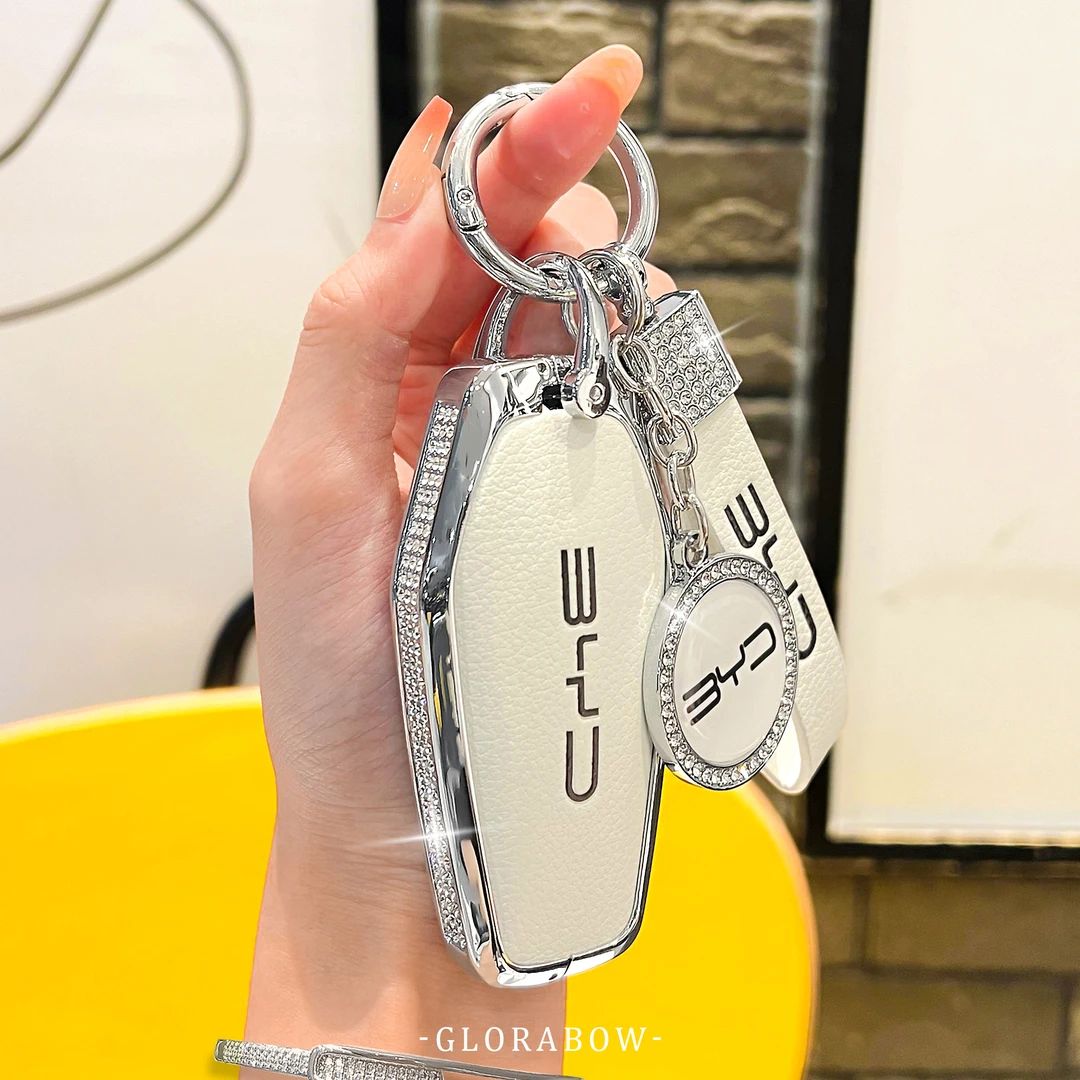 比亚迪钥匙套汉ev宋plusdmi秦L唐pro元25款海豹海鸥海豚真皮扣女