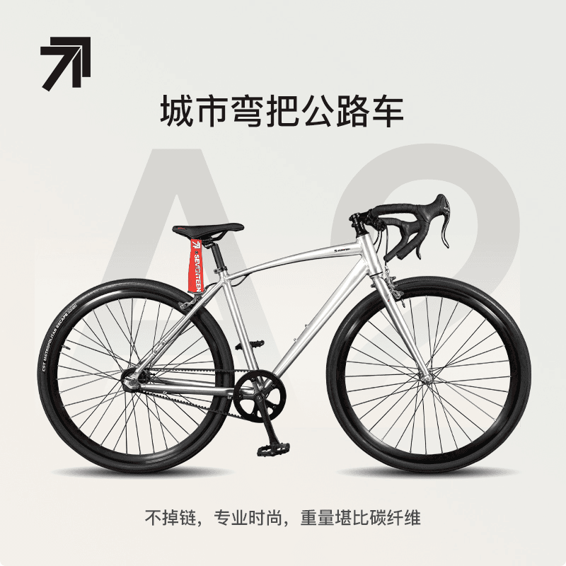 717 700C-A2拉丝铝合金超轻内变速公路车