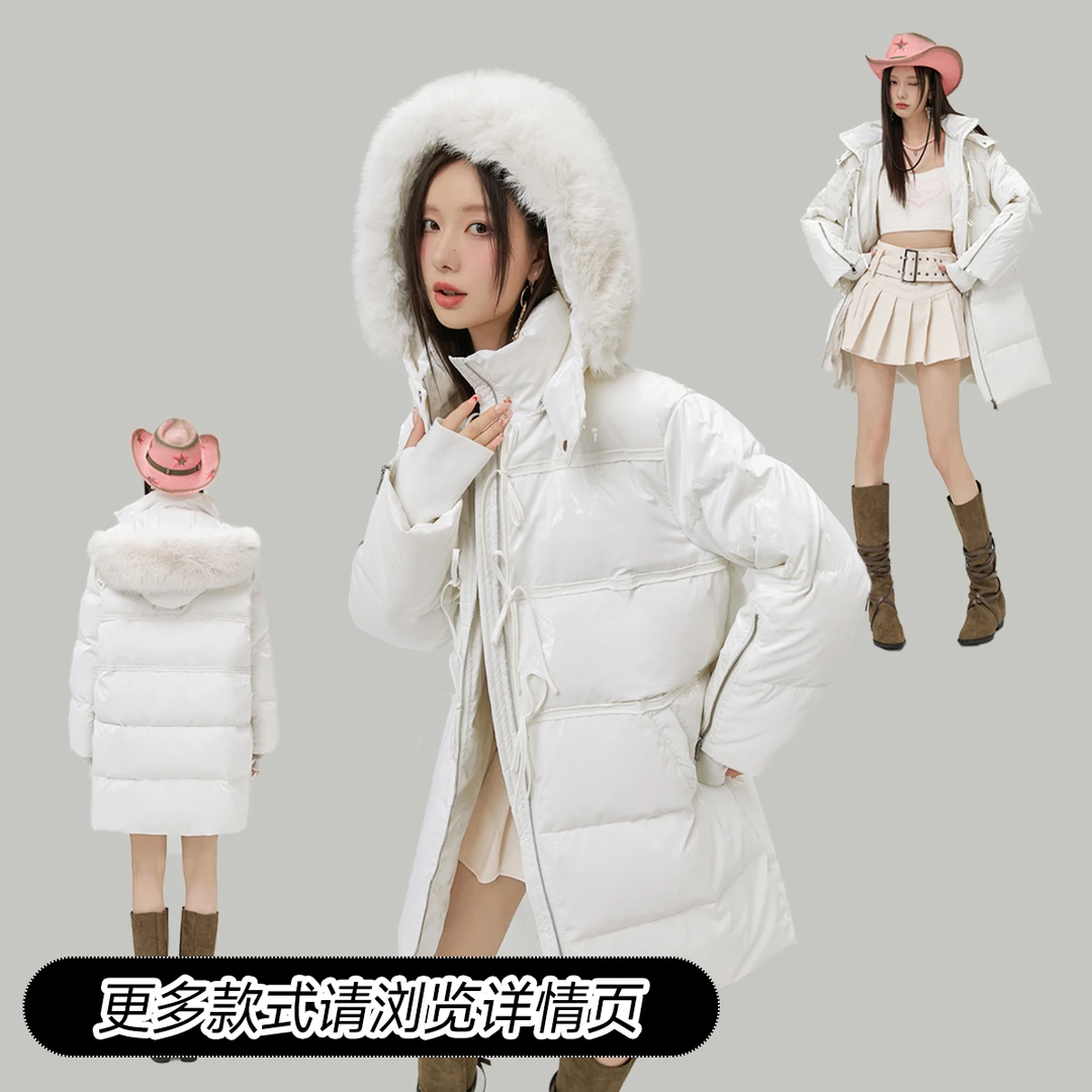 【反季羽绒服福利合集】LA CRAWFISH时尚休闲百搭90白鸭绒羽绒服女